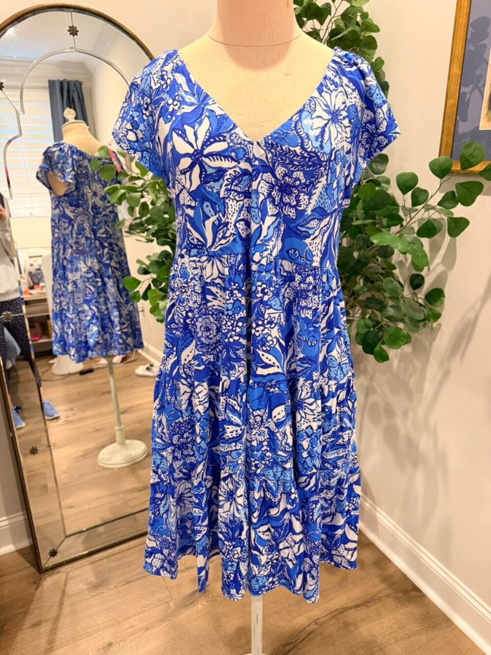 NWT Lilly Pulitzer White and Blue Dress